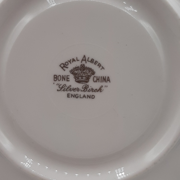 Royal Albert Bone China Set of 2 Silver Birch Saucer Plate  5.5" Made In England - Picture 10 of 10